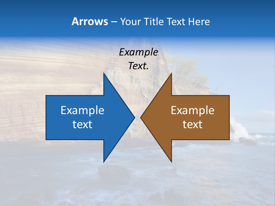 Blue Coast Yellow PowerPoint Template