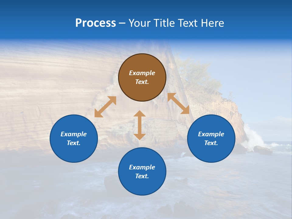 Blue Coast Yellow PowerPoint Template