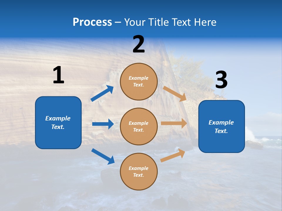 Blue Coast Yellow PowerPoint Template
