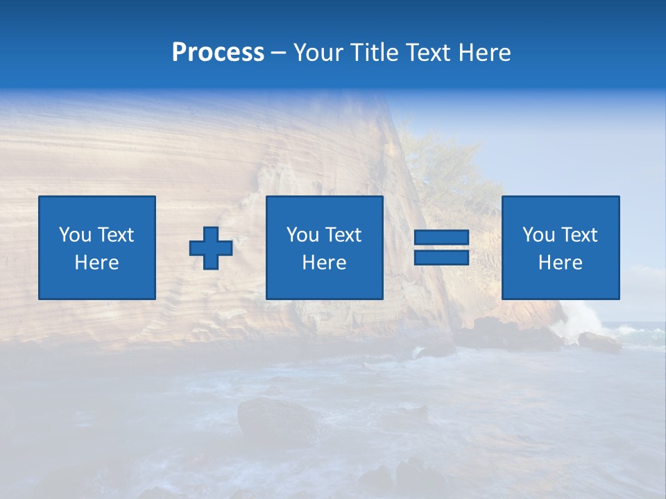 Blue Coast Yellow PowerPoint Template