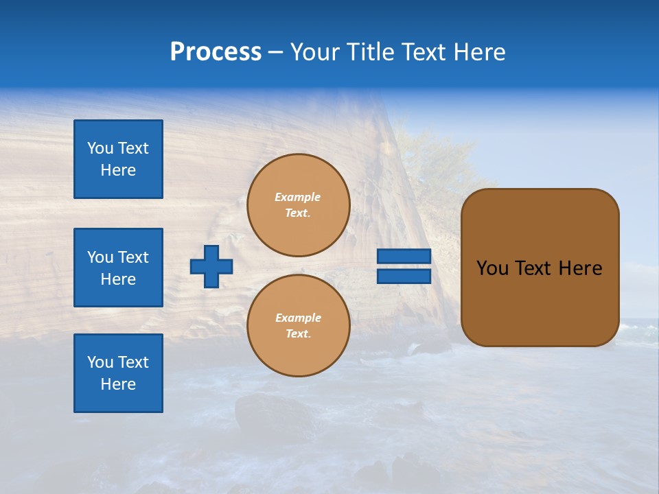 Blue Coast Yellow PowerPoint Template