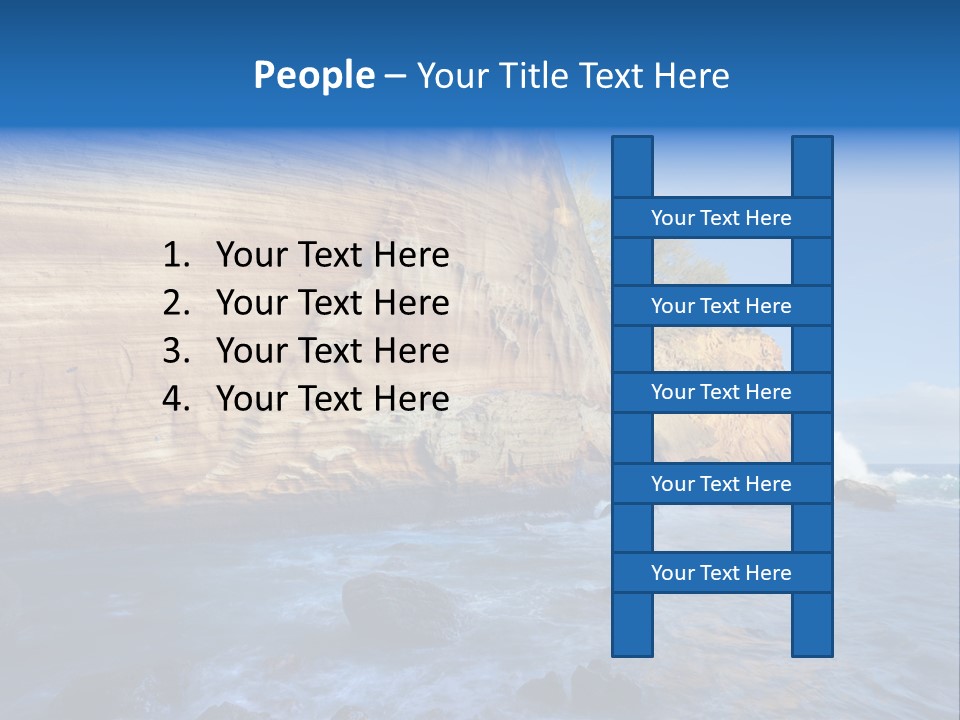 Blue Coast Yellow PowerPoint Template