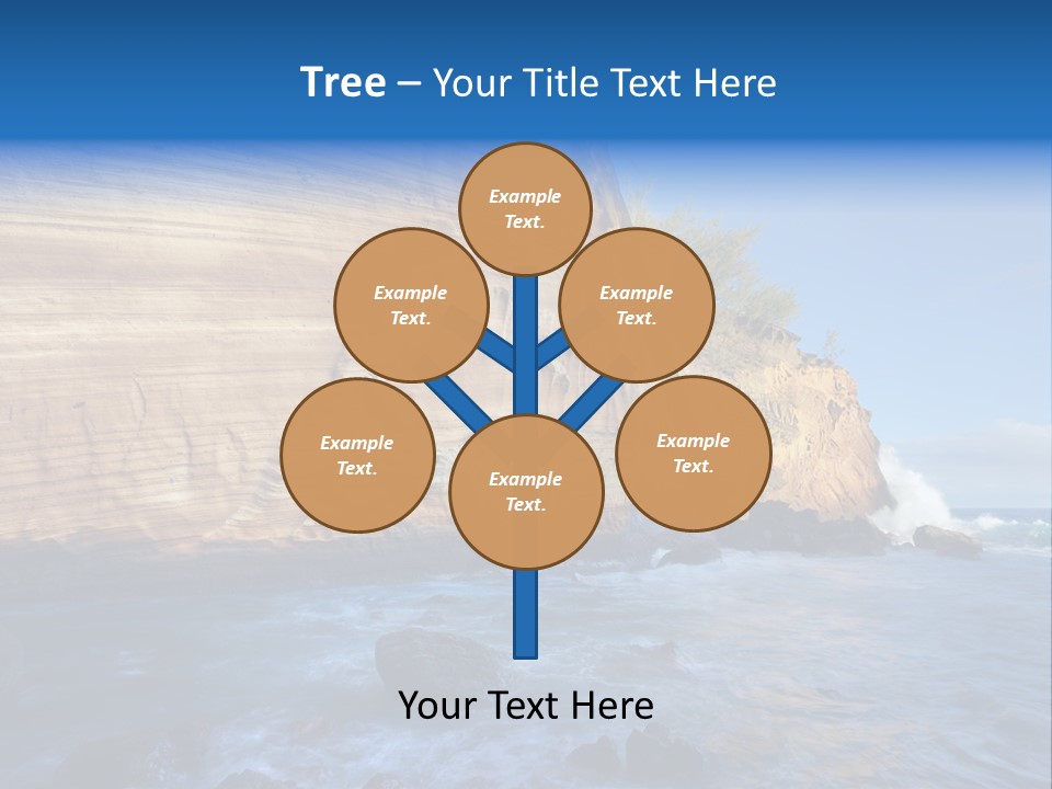 Blue Coast Yellow PowerPoint Template