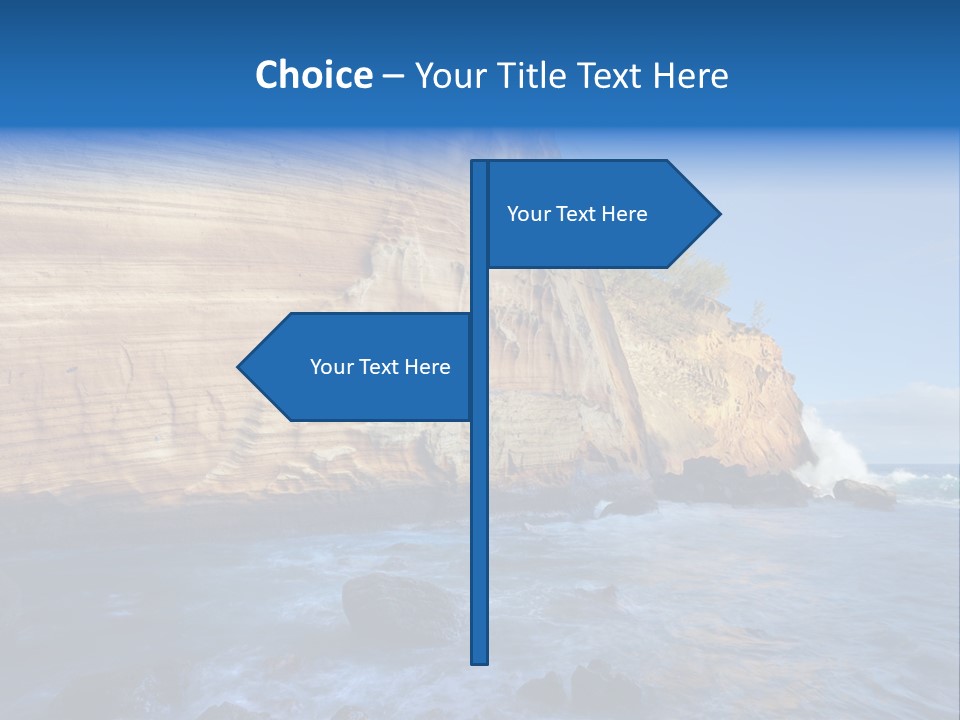 Blue Coast Yellow PowerPoint Template