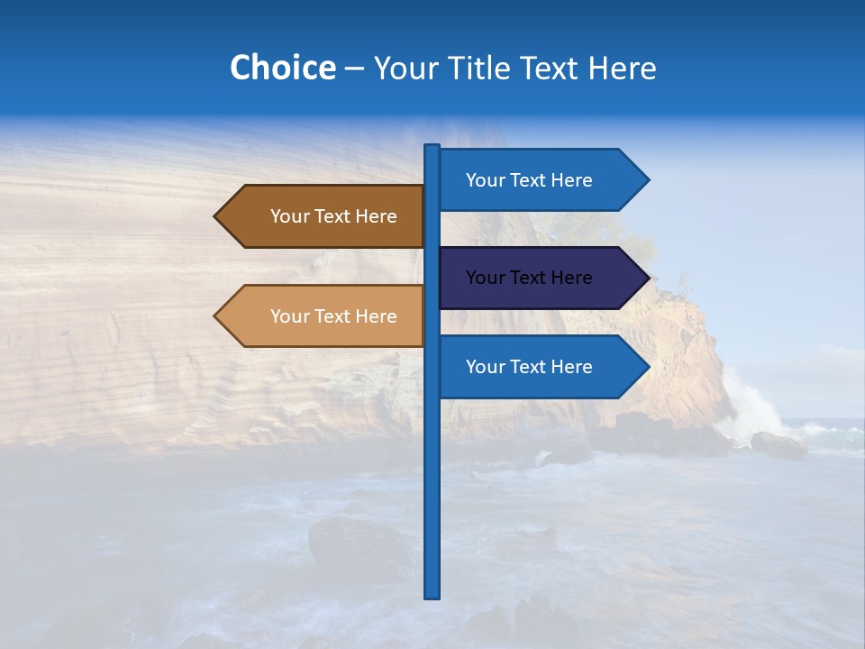 Blue Coast Yellow PowerPoint Template