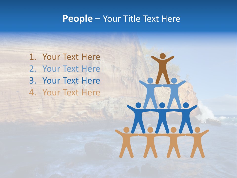 Blue Coast Yellow PowerPoint Template