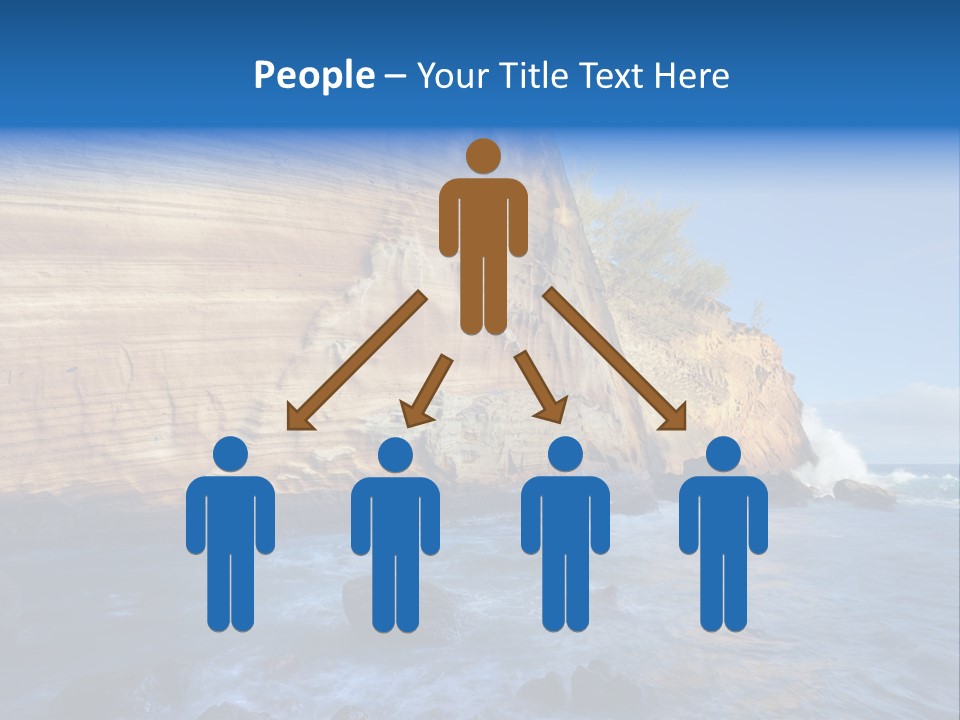 Blue Coast Yellow PowerPoint Template