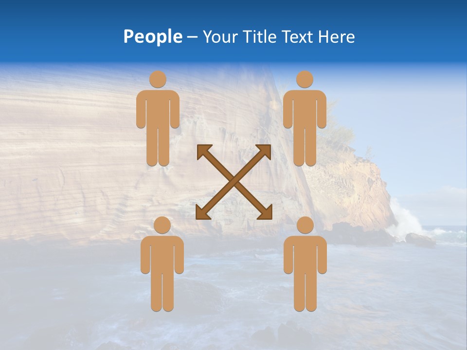 Blue Coast Yellow PowerPoint Template