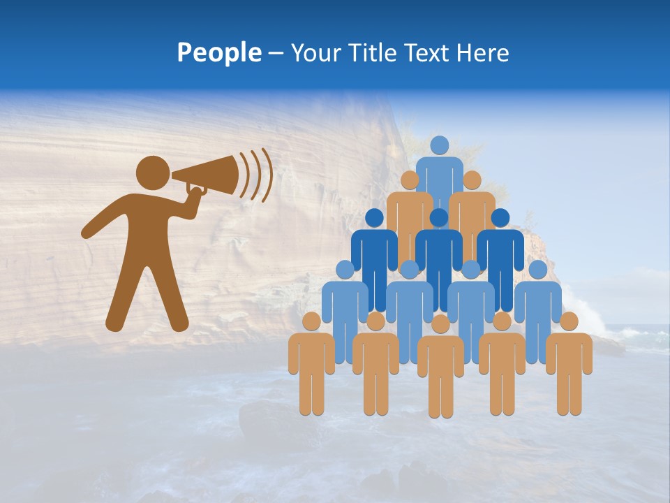 Blue Coast Yellow PowerPoint Template