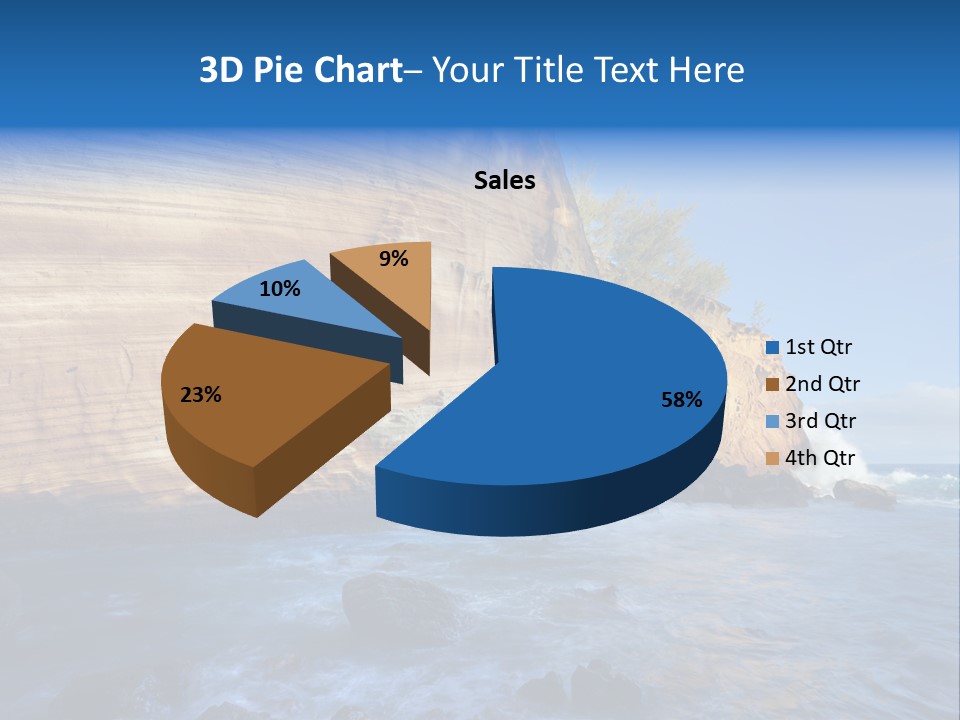 Blue Coast Yellow PowerPoint Template
