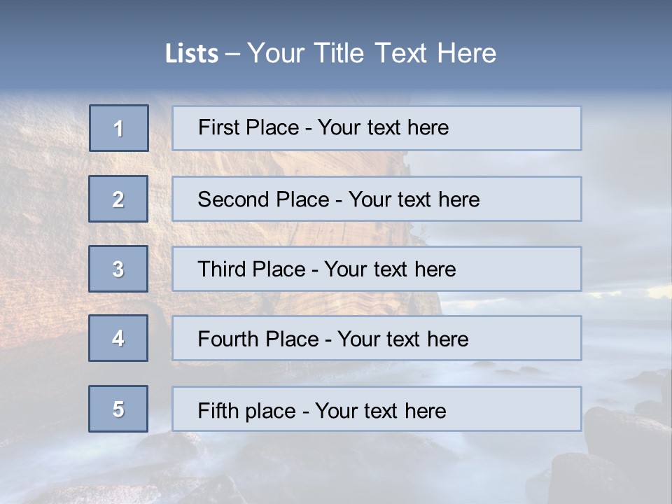 Orange Landscape Stratum PowerPoint Template