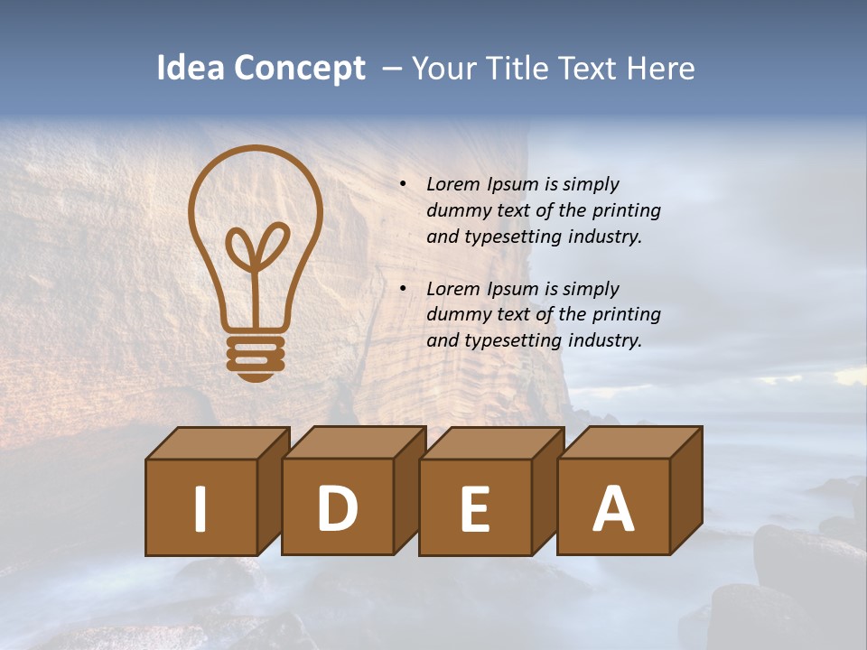 Orange Landscape Stratum PowerPoint Template