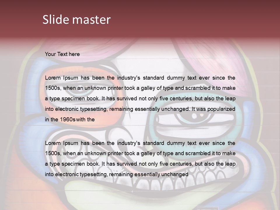 Vector Aerosol Face PowerPoint Template