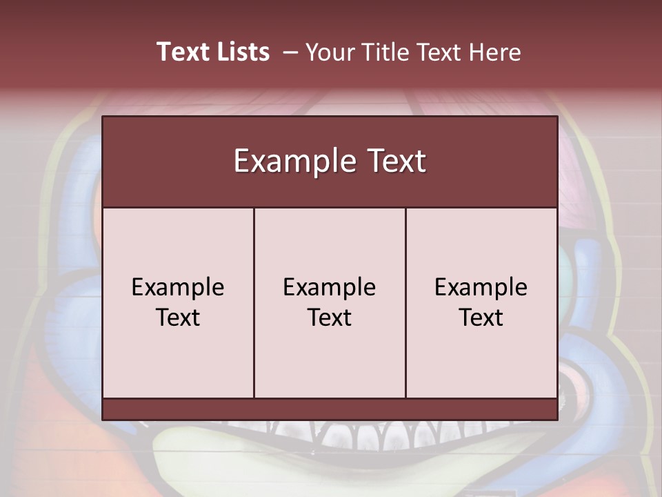 Vector Aerosol Face PowerPoint Template