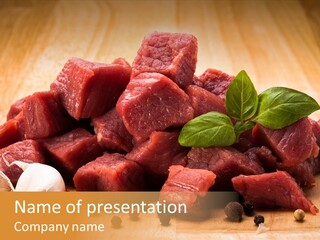 Kitchen Barbecue Piece PowerPoint Template