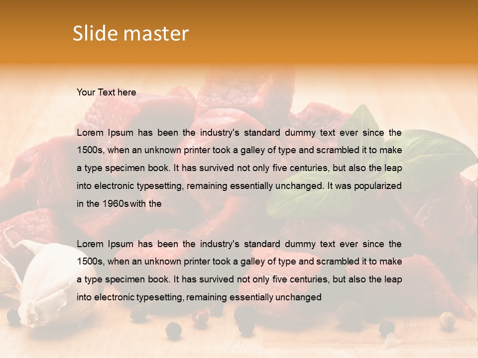 Kitchen Barbecue Piece PowerPoint Template