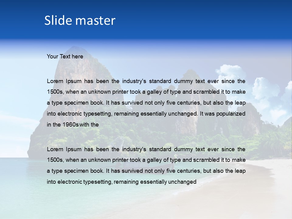 Tourism Sand Rock PowerPoint Template