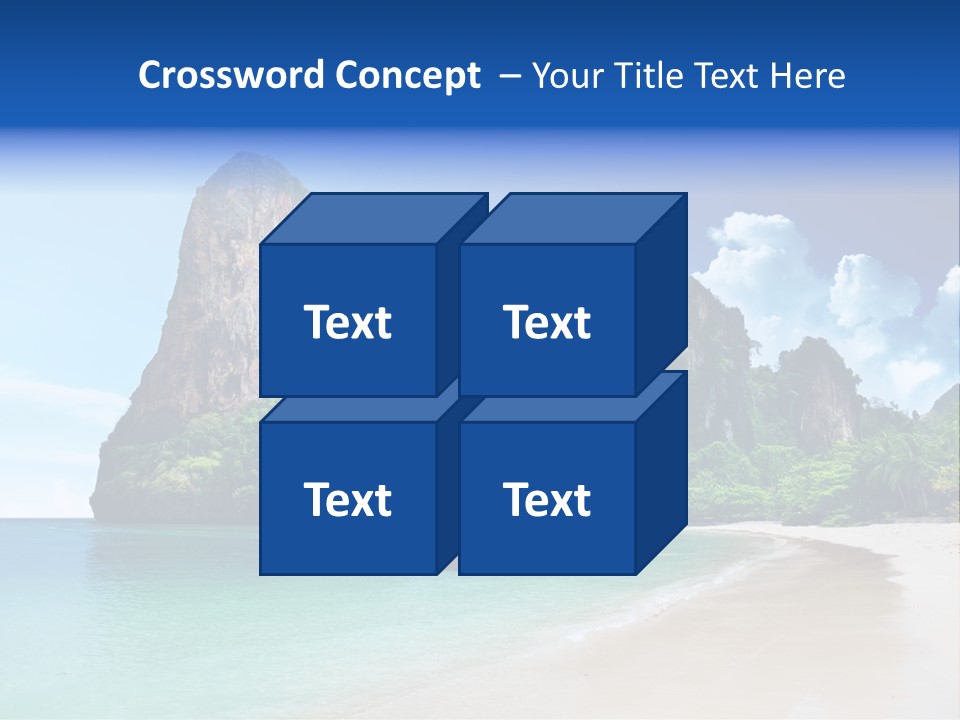 Tourism Sand Rock PowerPoint Template