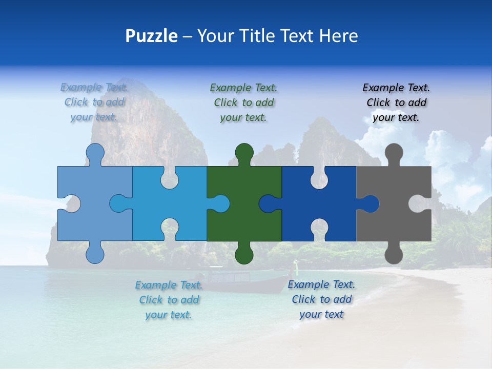 Tourism Sand Rock PowerPoint Template