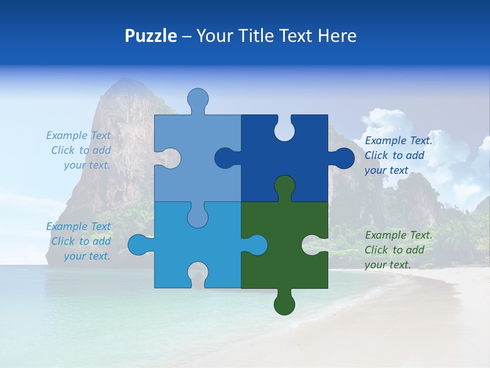 Tourism Sand Rock PowerPoint Template