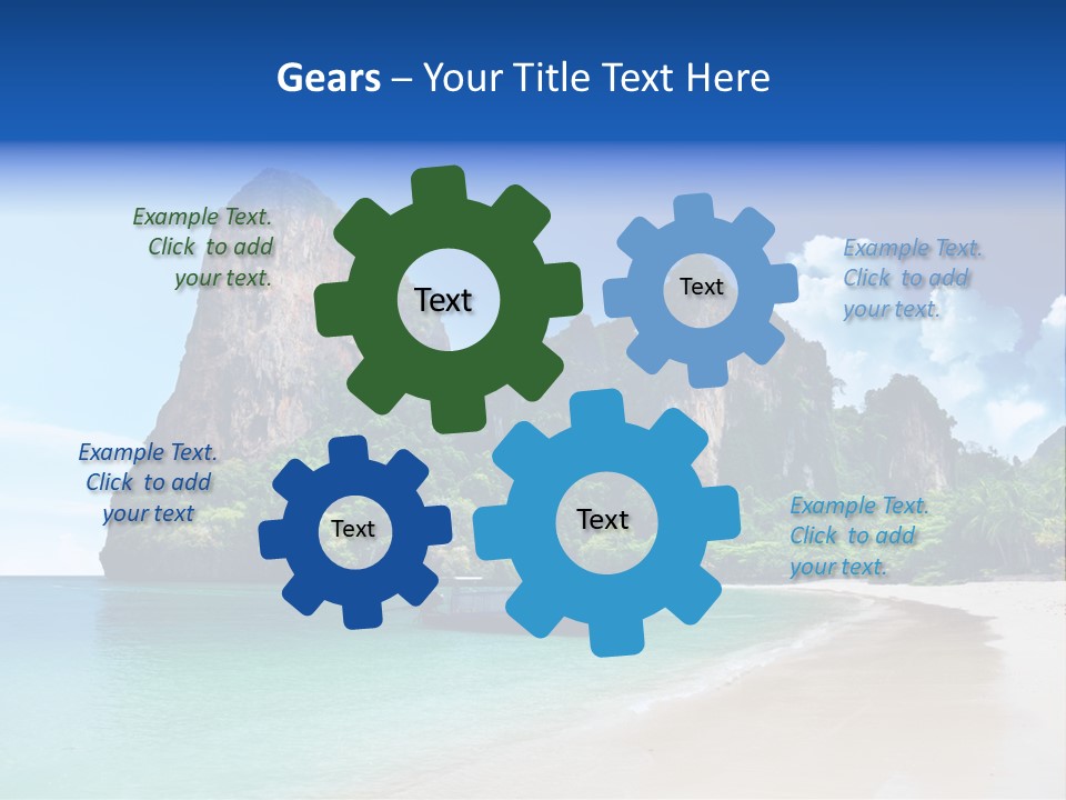 Tourism Sand Rock PowerPoint Template