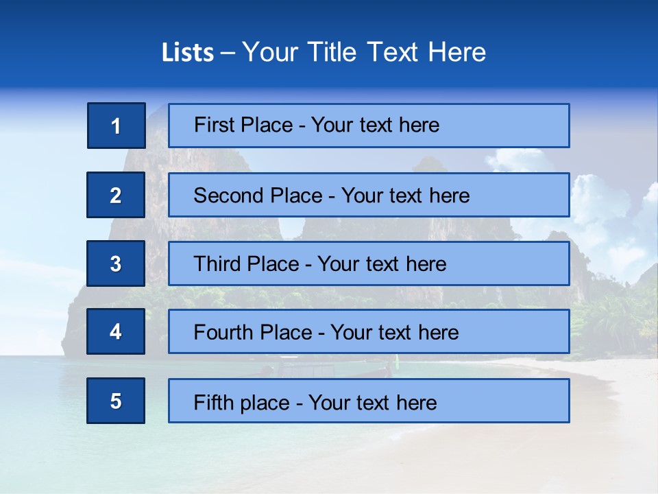 Tourism Sand Rock PowerPoint Template