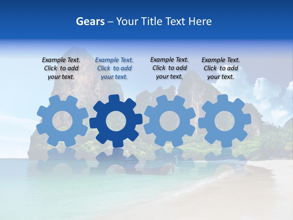 Tourism Sand Rock PowerPoint Template