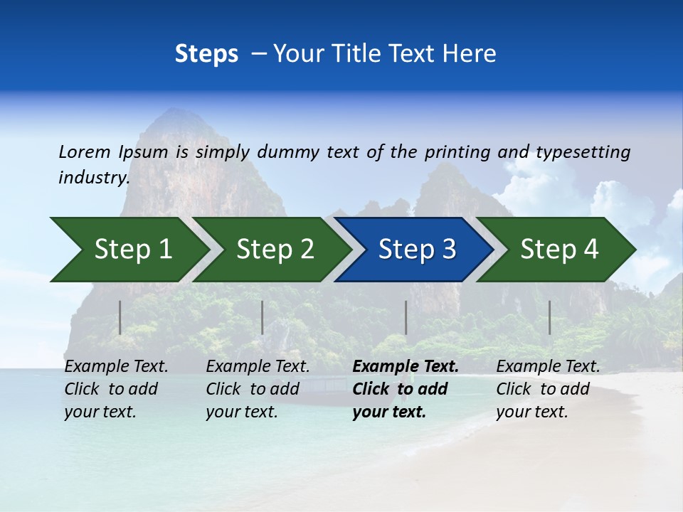 Tourism Sand Rock PowerPoint Template