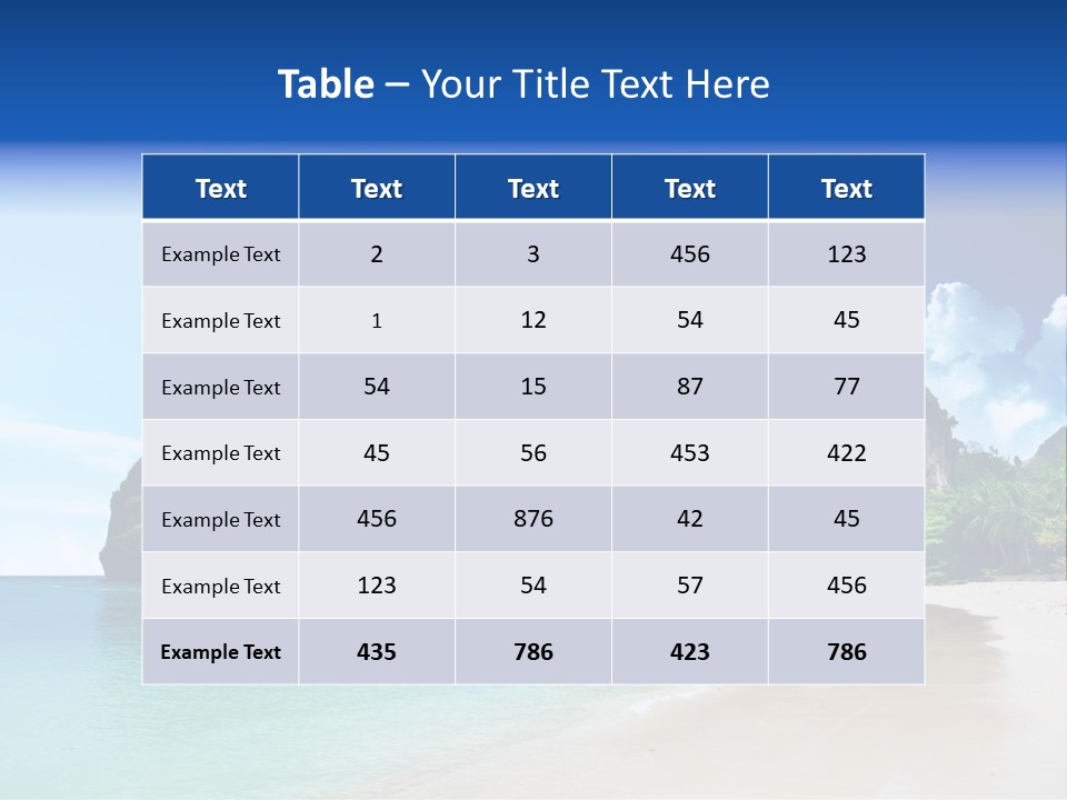 Tourism Sand Rock PowerPoint Template