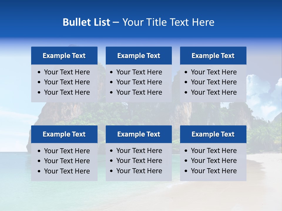 Tourism Sand Rock PowerPoint Template