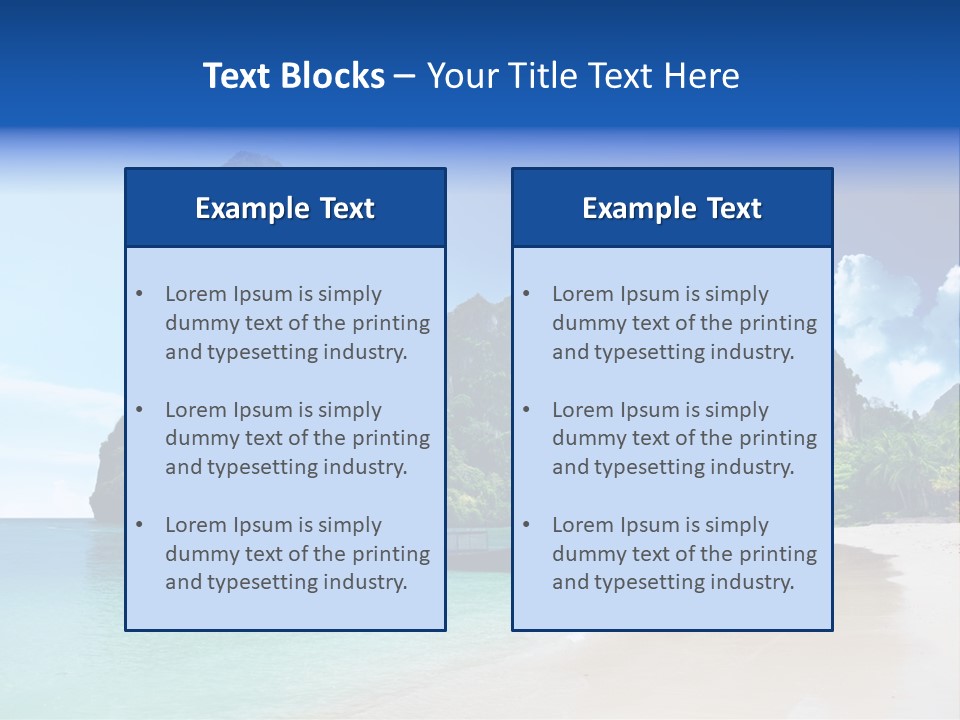 Tourism Sand Rock PowerPoint Template