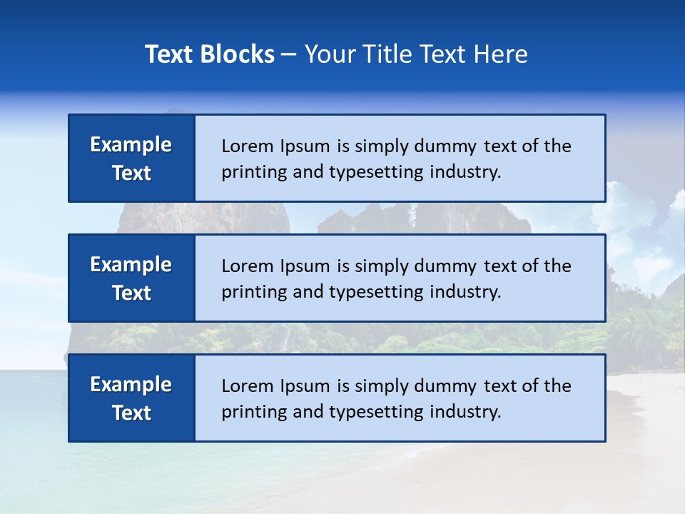 Tourism Sand Rock PowerPoint Template