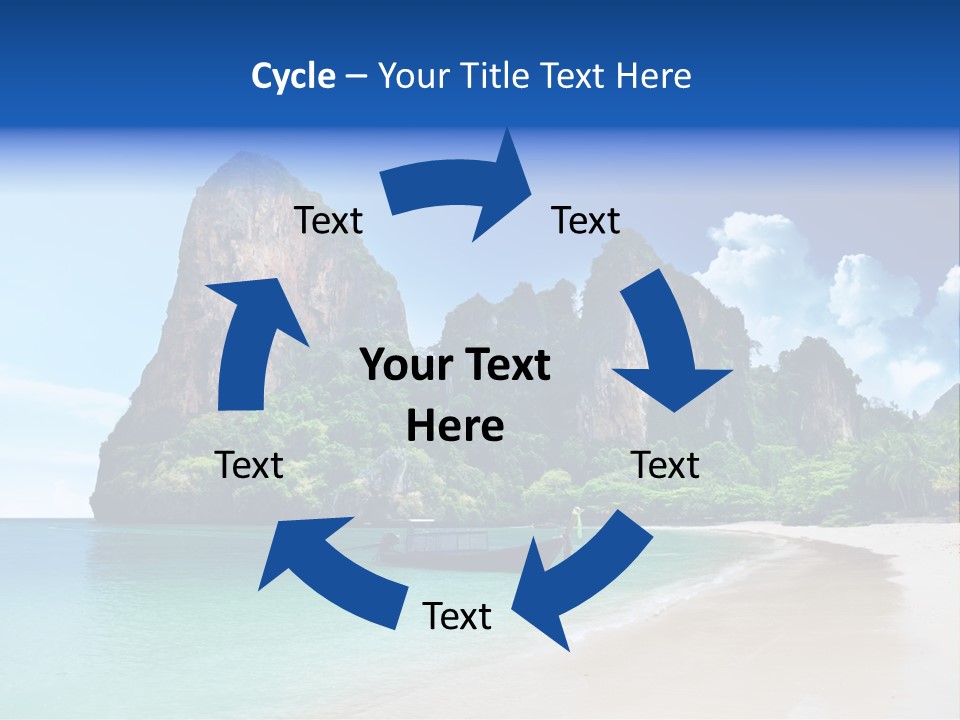 Tourism Sand Rock PowerPoint Template