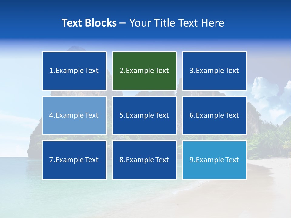 Tourism Sand Rock PowerPoint Template