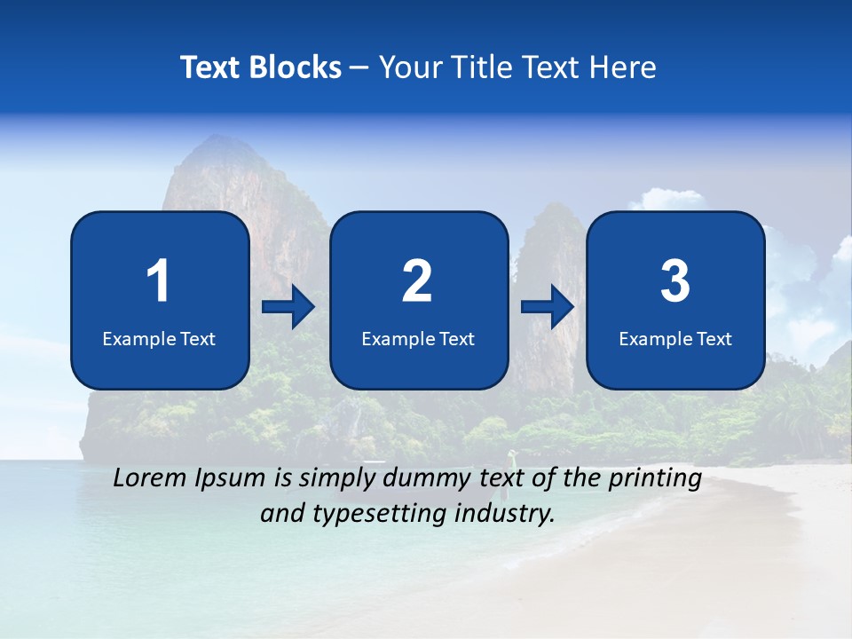 Tourism Sand Rock PowerPoint Template