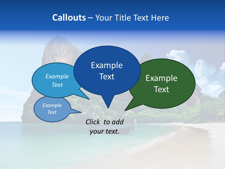 Tourism Sand Rock PowerPoint Template