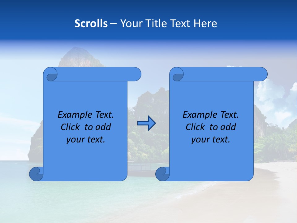 Tourism Sand Rock PowerPoint Template