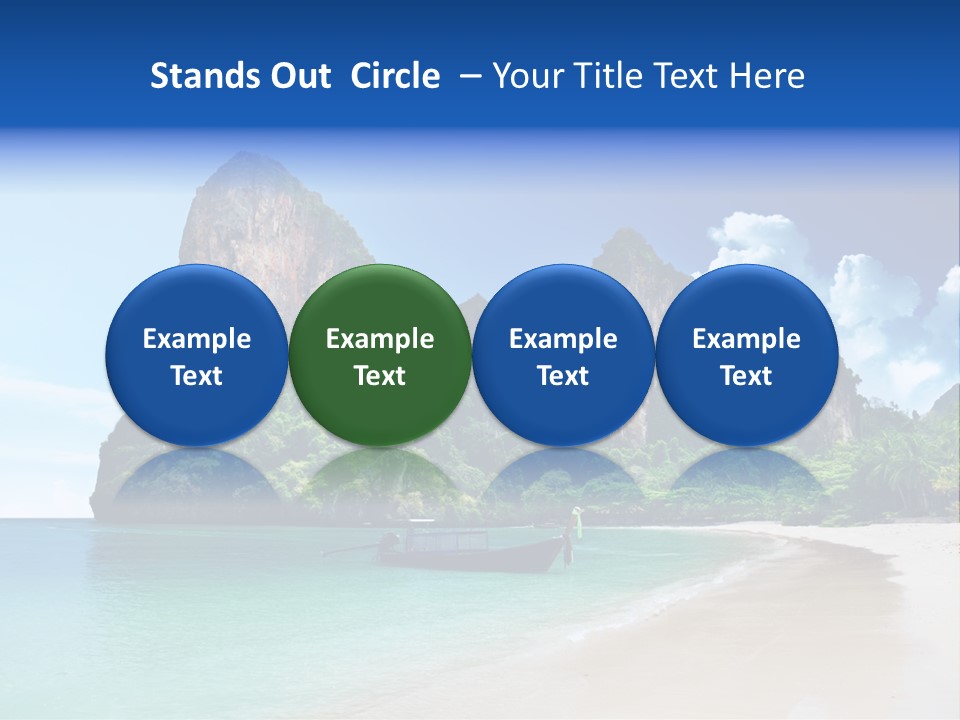Tourism Sand Rock PowerPoint Template