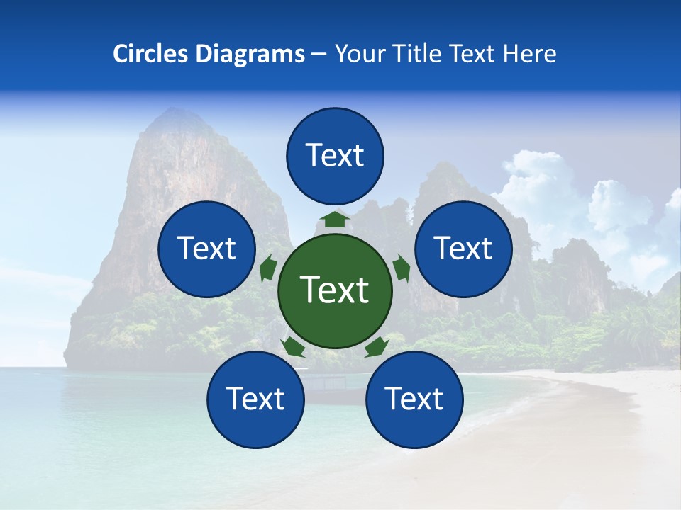 Tourism Sand Rock PowerPoint Template