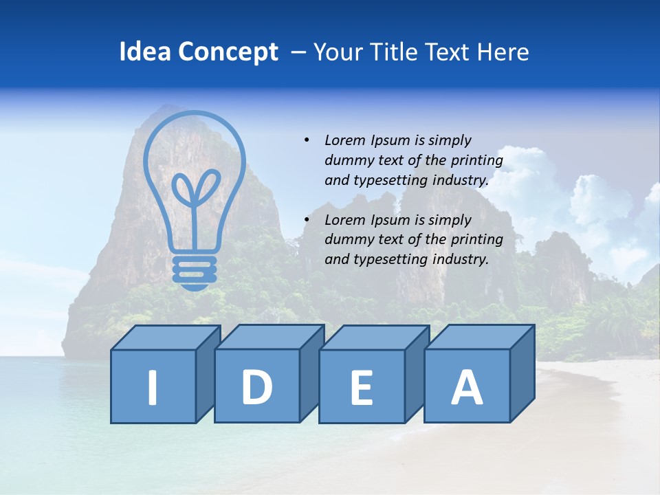 Tourism Sand Rock PowerPoint Template