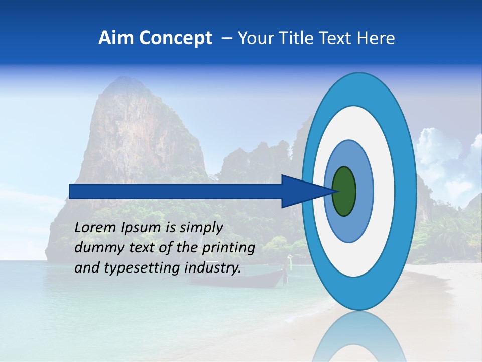 Tourism Sand Rock PowerPoint Template