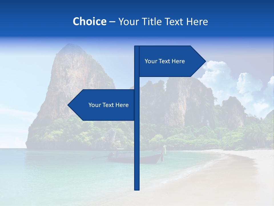 Tourism Sand Rock PowerPoint Template