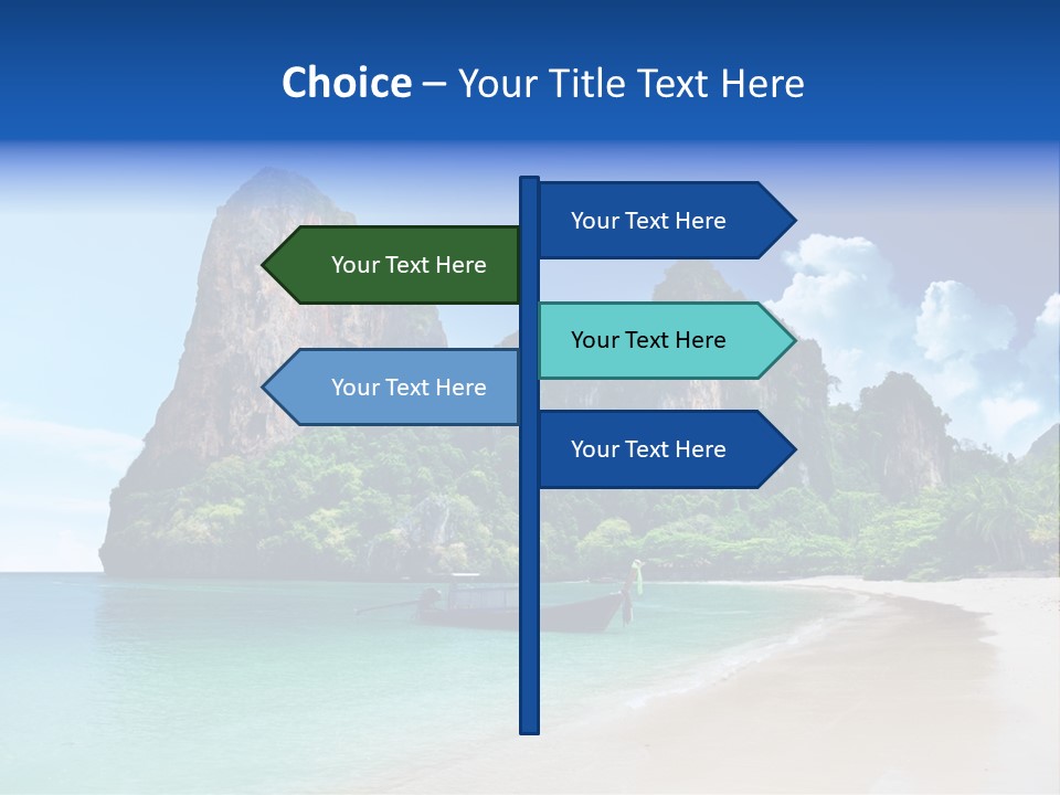 Tourism Sand Rock PowerPoint Template