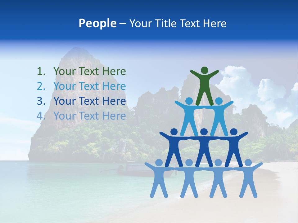 Tourism Sand Rock PowerPoint Template