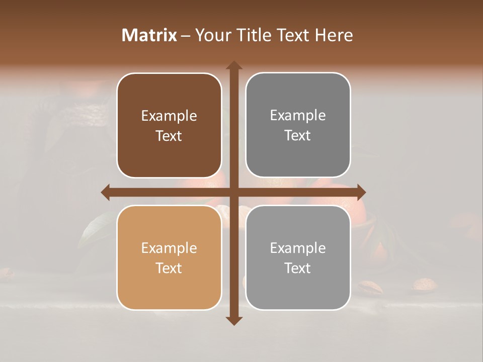 Leaf Mandarin Food PowerPoint Template