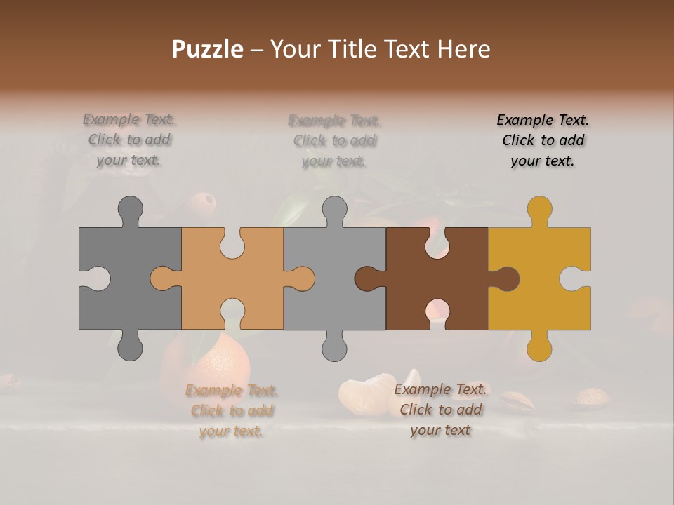 Leaf Mandarin Food PowerPoint Template