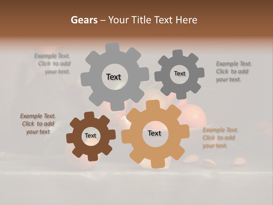 Leaf Mandarin Food PowerPoint Template