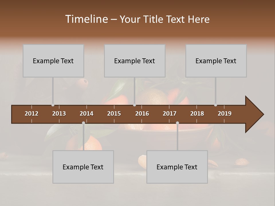 Leaf Mandarin Food PowerPoint Template