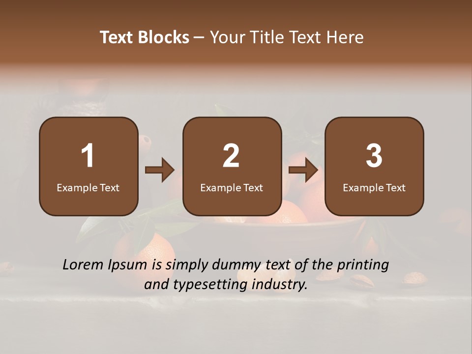 Leaf Mandarin Food PowerPoint Template