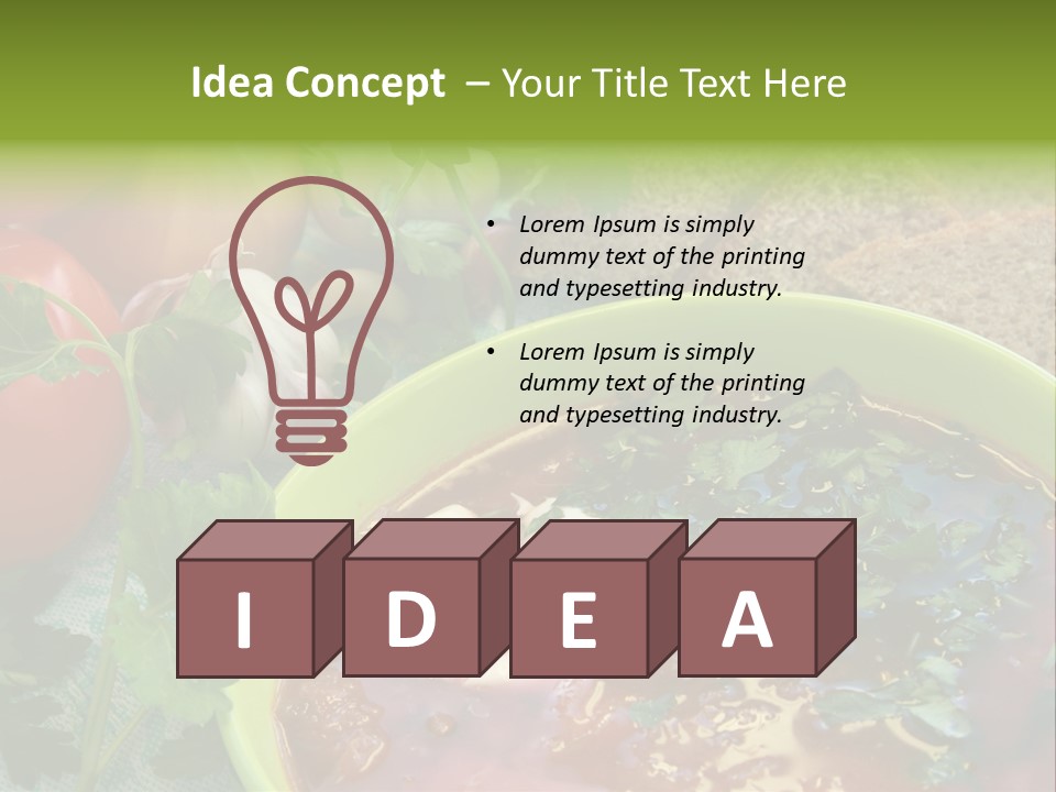 Bread Soup Dinner PowerPoint Template